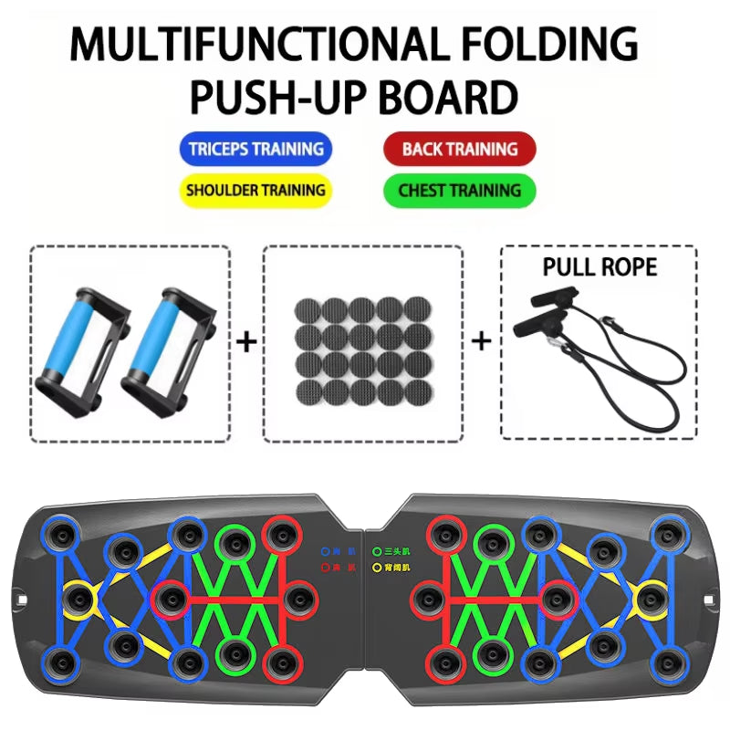 Men'S Portable Multi-Functional Push-Up Board Bodybuilding Fitness Training Equipment Girls' Home Foldable Fat-Burning Equipment