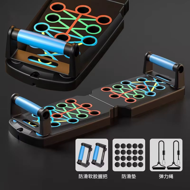 Men'S Portable Multi-Functional Push-Up Board Bodybuilding Fitness Training Equipment Girls' Home Foldable Fat-Burning Equipment