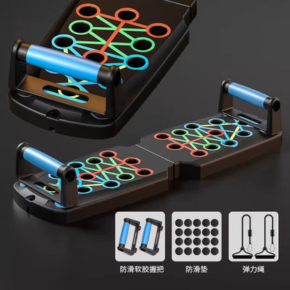 Men'S Portable Multi-Functional Push-Up Board Bodybuilding Fitness Training Equipment Girls' Home Foldable Fat-Burning Equipment